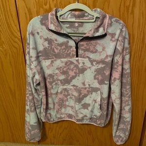 Long sleeve 1/4 zip pullover. Tie-dye. Size small